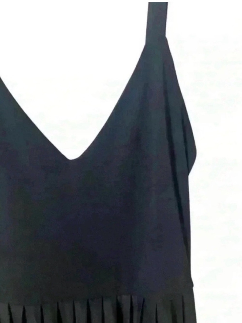 Zara Spaghetti Strap Pleated Fit and Flare
Dress Black - Picture 4 of 7